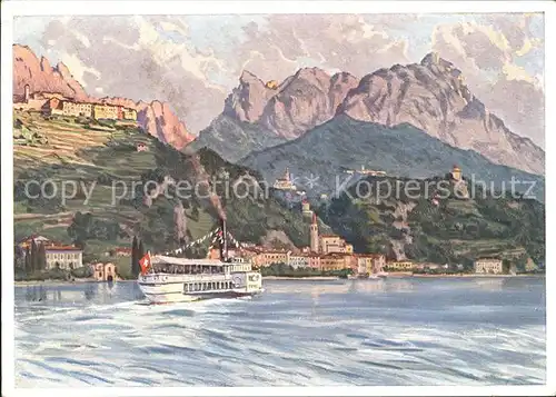 San Mamette Lago die Lugano Kuenstlerkarte Kat. Italien