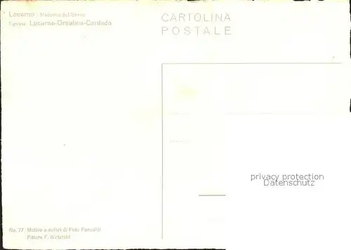 Locarno Madonna del Sasso Funivia Luftseilbahn Kuenstlerkarte / Locarno /Bz. Locarno
