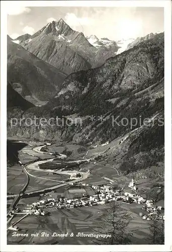 Zernez GR mit Piz Linard und Silvrettagruppe Kat. Zernez