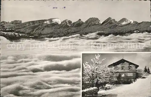 Hoernli Kulm Berggasthaus Hoernli Kulm im Nebelmeer