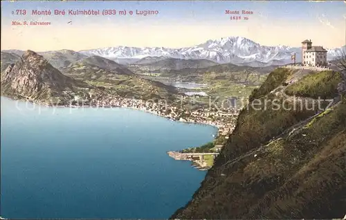 Lago di Lugano Monte Bre Kulmhotel Monte Rosa Kat. Italien