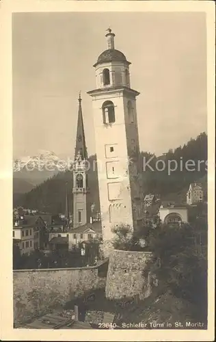 St Moritz GR Schiefer Turm Kat. St Moritz