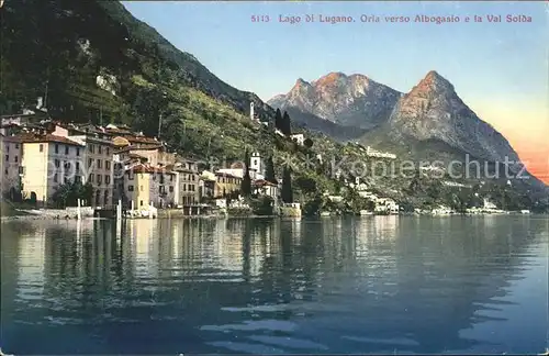 Oria Lago di Lugano verso Albogasio e Val Solda / Lugano /Bz. Lugano City