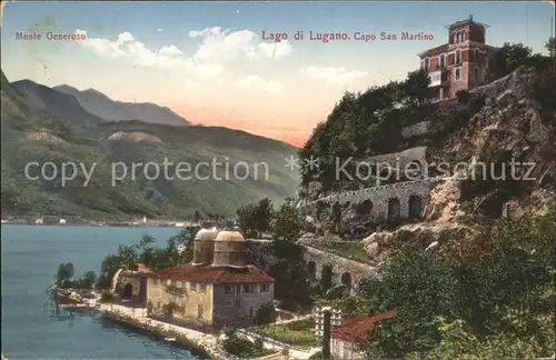 Lago di Lugano Capo San Martino e Monte Generoso Kat. Italien