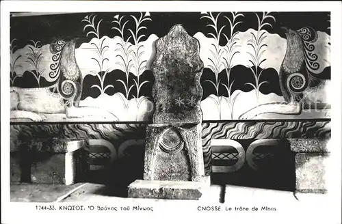 Cnosse Knossos Kreta Le trone de Minos Kat. Griechenland