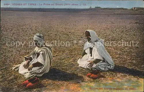 Alger Algerien La Priere au Desert Scenes et Types / Algier Algerien /