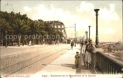 Alger Algerien Boulevard de la Republique et le Square / Algier Algerien /