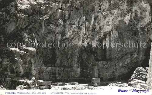 Lindos Lindo Acropolis Ruinen Historische Staette Kat. Rhodes