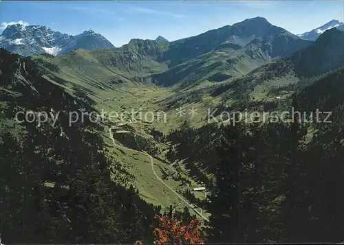 Malbun Panorama Malbuntal mit Panueler Raetikon Kat. Liechtenstein