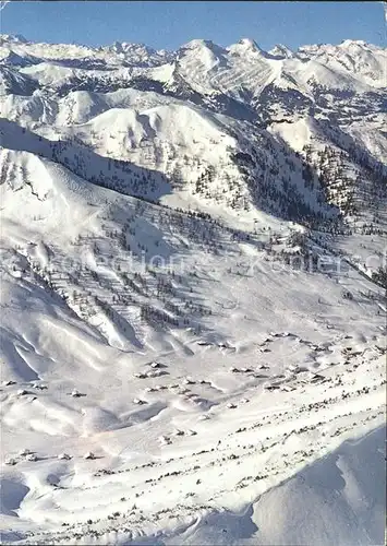 Malbun Winterpanorama gegen Alvierkette Schweizerberge Kat. Liechtenstein