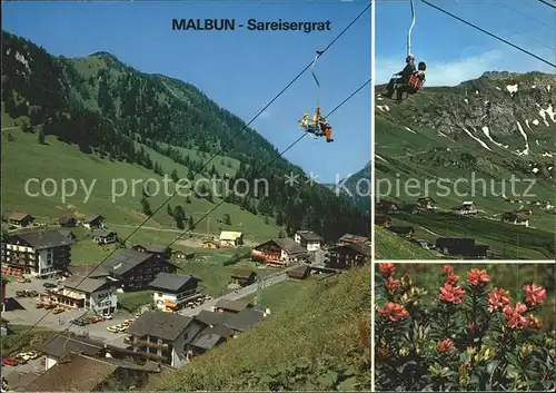 Malbun Hotels Sessellift Sareisergrat Alpenrosen Kat. Liechtenstein