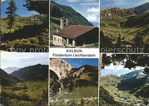 Malbun Alpenpanorama Friedenskapelle Kat. Liechtenstein