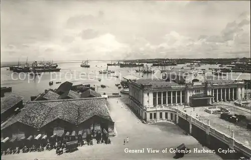 Ceylon = Sri Lanka General view of Colombo Harbour Kat. 