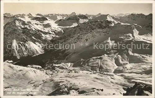 Arosa GR mit Weisshorn und Engadiner Berge Kat. Arosa