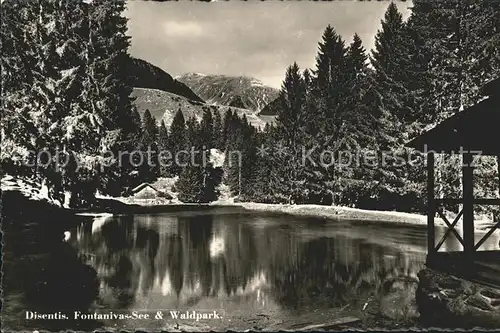 Disentis GR Fontanivas See und Waldpark Kat. Disentis