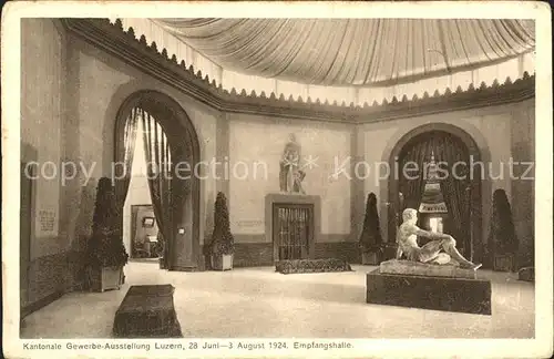 Luzern LU Kanotonale Gewerbeausstellung 1924 Empfangshalle / Luzern /Bz. Luzern City