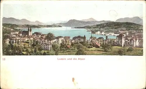 Luzern LU mit Vierwaldstaettersee und Alpen / Luzern /Bz. Luzern City