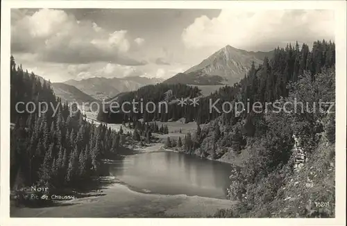 Wallis Valais Kanton Bergsee Noir e le Pic de Chaussy Kat. Sion