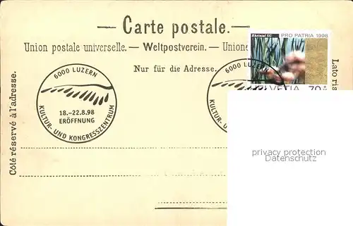 Luzern LU Vierwaldstaettersee und Pilatus Kultur- und Kongresszentrum ab 1898 / Luzern /Bz. Luzern City
