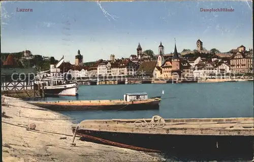 Luzern LU Dampfschifflaende Boote / Luzern /Bz. Luzern City