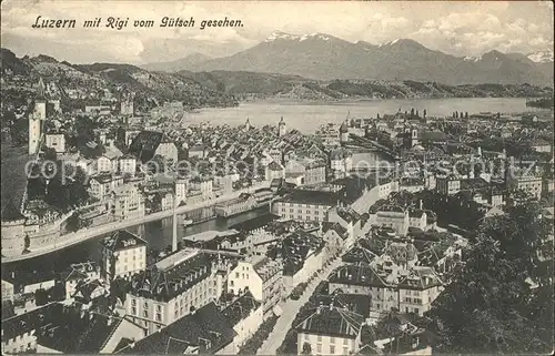Luzern LU Vierwaldstaettersee mit Rigi vom Guetsch gesehen / Luzern /Bz. Luzern City