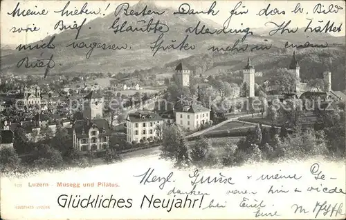 Luzern LU Musegg und Pilatus / Luzern /Bz. Luzern City