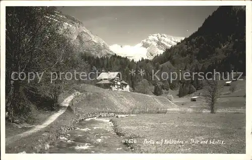 Kuehboden mit Thur und Saentis Kat. Unterwasser Toggenburg