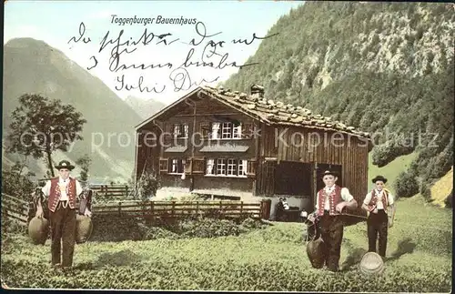 Toggenburg Toggenburger Bauernhaus Bauern Trachten Kat. Wildhaus