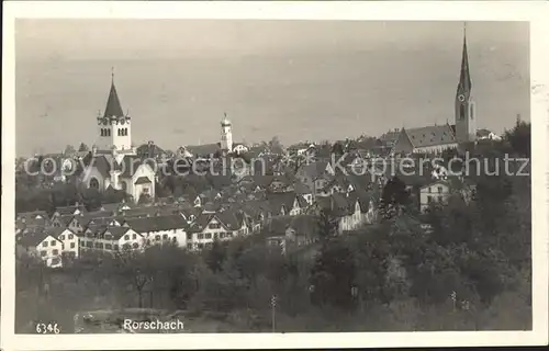 Rorschach Bodensee Ortsansicht mit St Anna Schloss und Kirche  / Rorschach /Bz. Rorschach