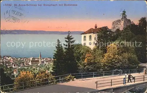 Rorschach Bodensee St Anna Schloss mit Bodensee / Rorschach /Bz. Rorschach