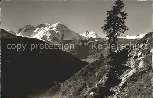 Zermatt VS Weg zum Hohlicht Breithorn Matterhorn Theodulhorn Kat. Zermatt