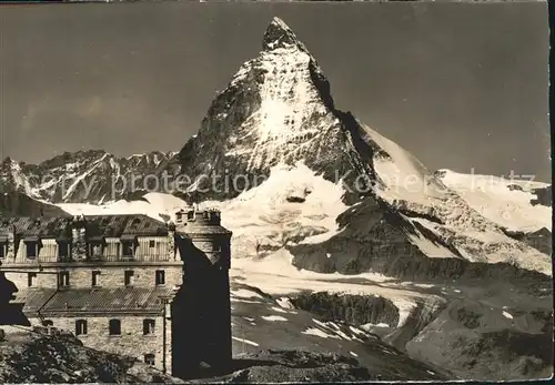 Zermatt VS Kulmhotel Gornergrat mit Matterhorn Kat. Zermatt