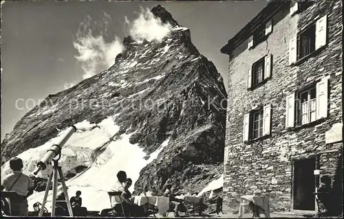 Zermatt VS Belvedere mit Matterhorn Fernrohr  Kat. Zermatt