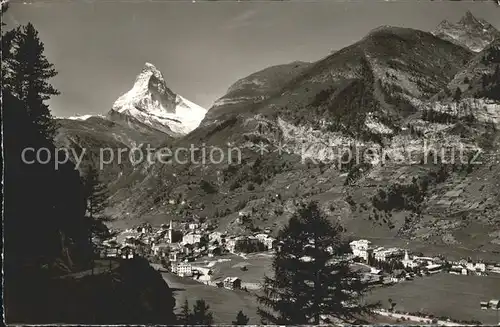 Zermatt VS mit Matterhorn Hohlicht Unter Gabelhorn Kat. Zermatt
