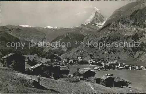 Zermatt VS Berghuetten mit Matterhorn Kat. Zermatt