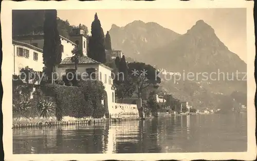Oria Lago di Lugano Haeuser am Wasser Pension Miral / Lugano /Bz. Lugano City