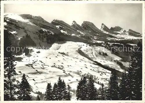 st27413 Schwendi Wildhaus Iltios mit Churfirsten Kategorie. Wildhaus Lisighaus Alte Ansichtskarten