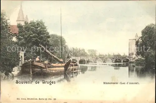 Bruges Flandre Minnewater Lac d Amour Kat. 