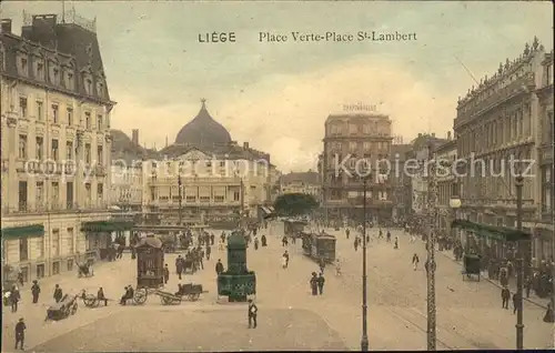 Liege Luettich Place Verte Place St Lambert Tram Kat. Luettich