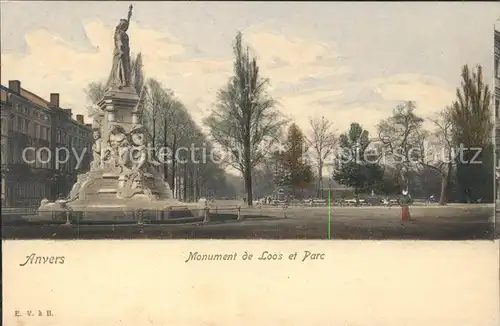 Anvers Antwerpen Monument de Loos et Parc Kat. 