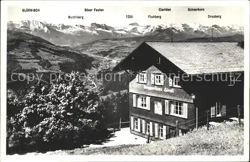 Hoernli Kulm Berggasthaus Hoernli mit Alpenpanorama
