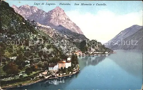 Lago di Lugano Valsolde San Mamette e Castello Kat. Italien
