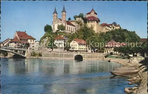 Aarburg AG am Flussufer Kirche Kat. Aarburg