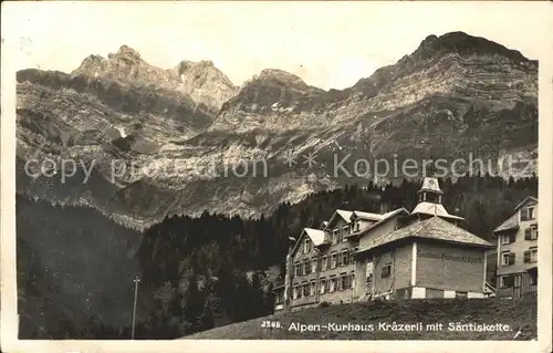 Kraezerli AR Alpenkurhaus mit Saentiskette / Saentis /Rg. Saentis