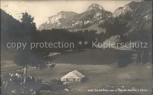 Saembtissee mit Hohen Kasten und Kamor Kat. Appenzeller Alpen
