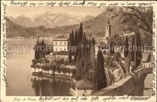 Lago di Como Kirche am See Kat. Italien