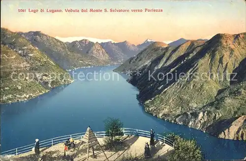 Porlezza Lombardei Monte S. Salvatore Lago di Lugano Kat. 