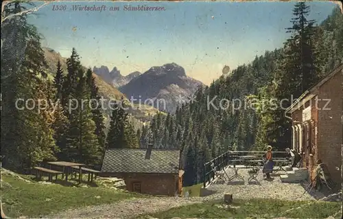 Saembtissee Wirtschaft Kat. Appenzeller Alpen