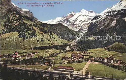 Kandersteg BE mit Loetschbergbahn und Bluemlisalp Kat. Kandersteg