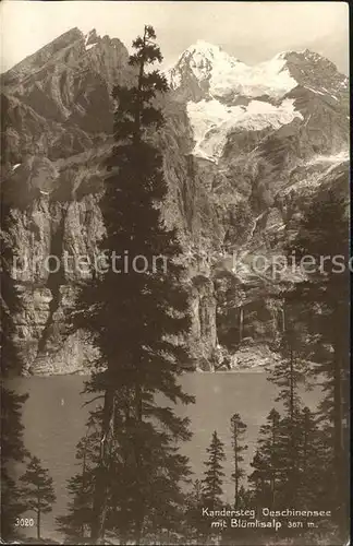 Kandersteg BE mit Oeschinensee und Bluemlisalp Kat. Kandersteg